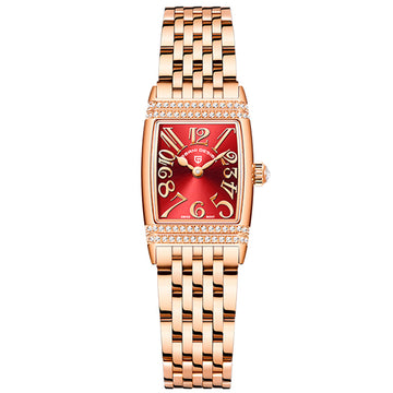 Relógio Feminino Pagani Design Celestia Fort  Gold Red